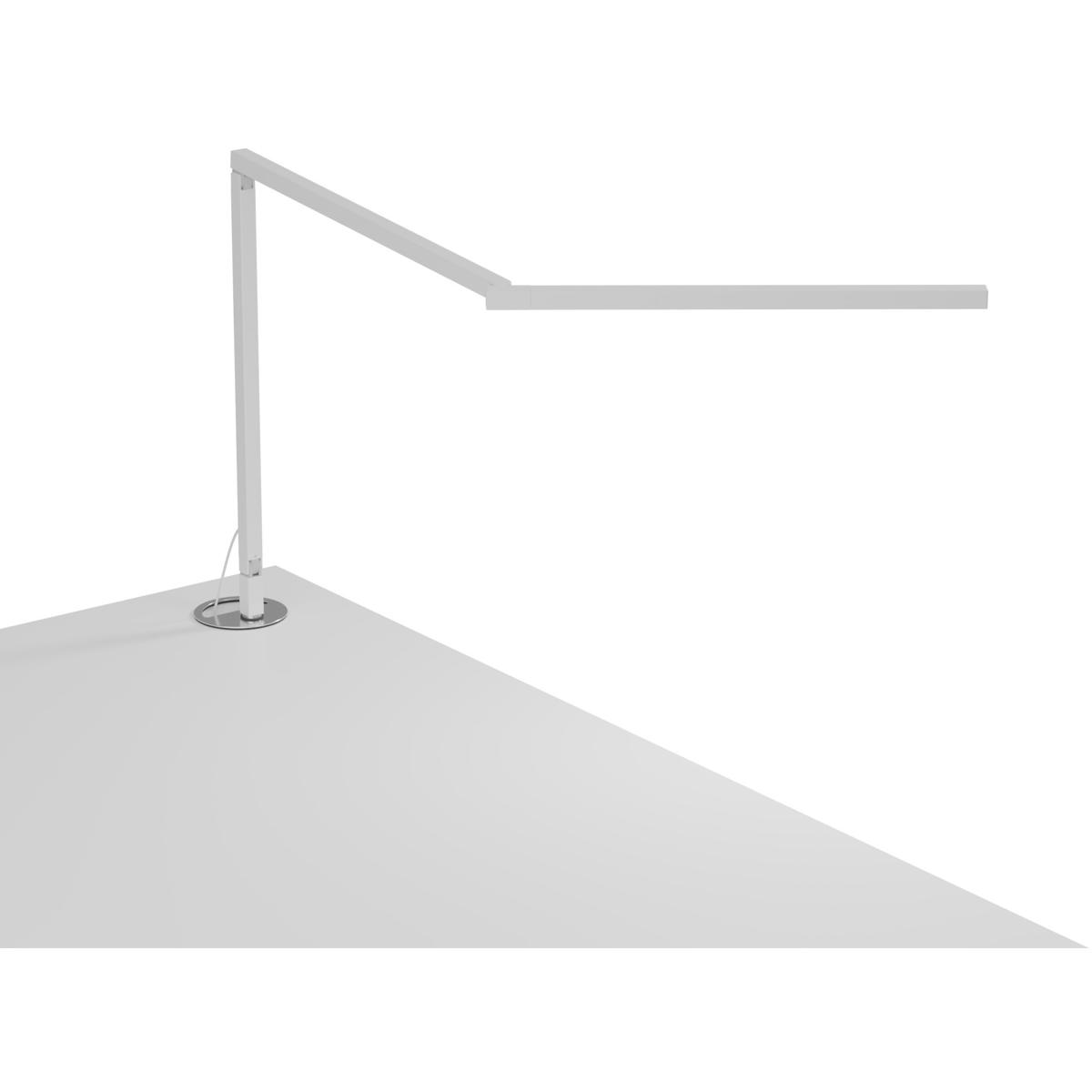 Koncept ZBD3100-D-MWT-GRM Z-Bar Mini Gen 4 12.5 inch 5.35 watt Matte White Desk Lamp Portable Light, Grommet Mount